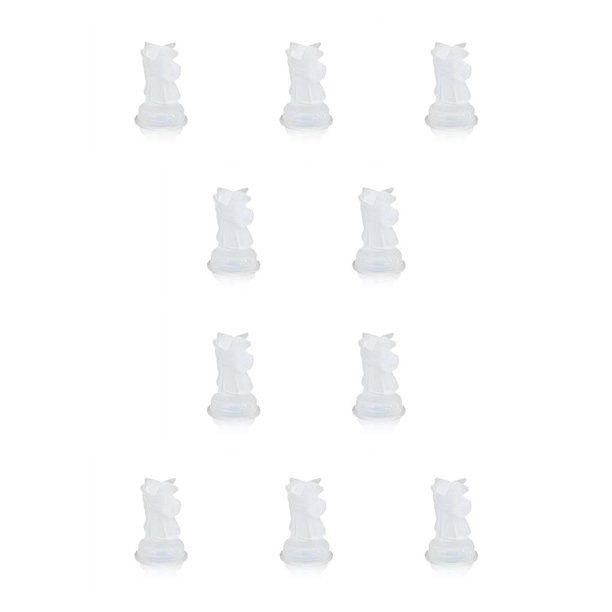 Ounissouiy Molde de silicona para ajedrez, moldes de resina antiadherentes reutilizables a prueba de calor, moldes artesanales manuales, herramientas Gagets Tipo 4 10piezas Ounissouiy CBP181866