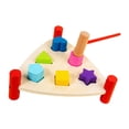 thumbnail image 3 of yingyy Interactive Wooden Pound Toy Hammer Game Colorful Pounding Bench Toy With Mallet For Educational Fun Activities Etc. Triangle, 3 of 6