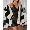 thumbnail image 5 of Womens Cropped Cardigans Sweaters Button Down V Neck Long Sleeve Waffle Knit Open Front Soft Knit Cardigans Sweater, 5 of 6