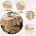 thumbnail image 5 of Burnt Orange Striped Table Cloth Waterproof Tablecloths, Farmhouse Vintage Stripes Tablecloth Dining Table Cover for Kitchen Party Tabletop Outdoor, Rectangle Tablecloth 60x120 Inch, 5 of 9