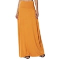 thumbnail image 1 of Jupe Longue Maxi Décontractée en Jersey Drapé pour Femmes Taille Pliable, 1 of 7