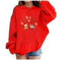 thumbnail image 2 of WOYY Tween Girl's Christmas Hoodie Xmas Graphic Warm Loose Hooded Sweatshirt, 2 of 3