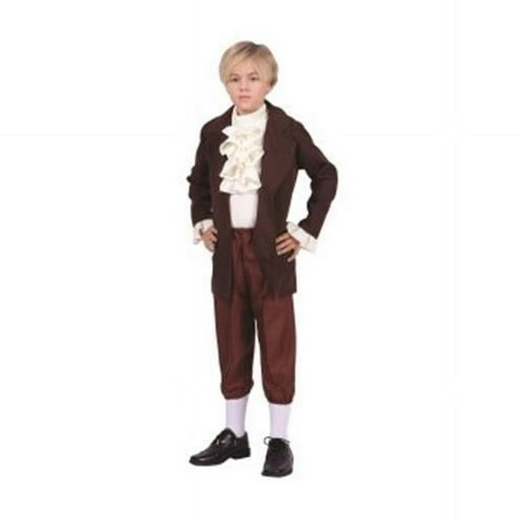 RG Costumes 90316-L Thomas Jefferson Child Costume, Large - Brown & Beige