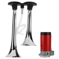 thumbnail image 1 of Trompeta De Aire, Bocina Universal Para Camiones Negra Con Compresor De Repuesto Para Motocicleta Para Todoterreno Para Barco Para SUV Para Sistema De Bocina De Vehículo ANGGREK No, 1 of 7