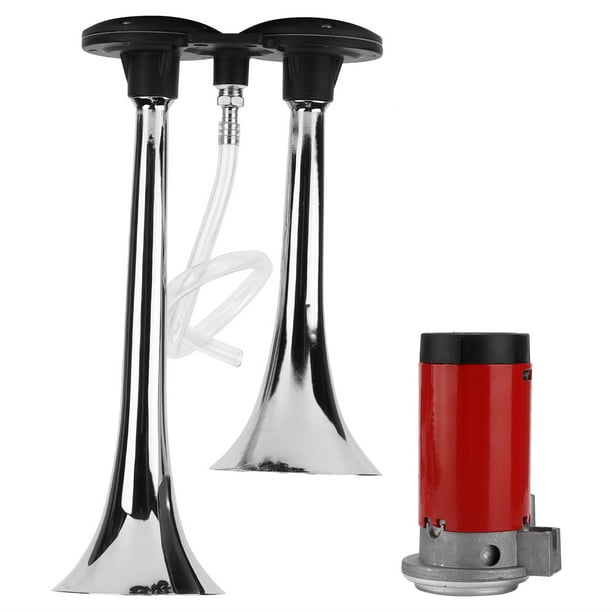 Trompeta De Aire, Bocina Universal Para Camiones Negra Con Compresor De Repuesto Para Motocicleta Para Todoterreno Para Barco Para SUV Para Sistema De Bocina De Vehículo ANGGREK No