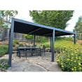 thumbnail image 6 of PURPLE LEAF 11'×18' Outdoor Louvered Pergola with Adjustable Hardtop Roof Patio Pergola Large for Fire Pit Patio Dining, Grey, 6 of 13