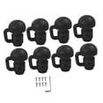 thumbnail image 4 of Ethern 6 Pieces Trampoline Pole Covers Protective Covers Enclosure Cap Connector Parts Black with 8pcs, 4 of 9