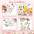 thumbnail image 2 of Rub on Transfer Decal Sticker for Furniture Craft Decor 6"x12" Peach Blossoms and Butterflies 3Pcs Waterproof UV DTF Transfer for Drawer Dresser Glass Porcelain Wood Plastic Window, 2 of 8