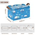 thumbnail image 5 of Rectangle Storage Basket with Handles Rain Collapsible Storage Bin Large Storage Bins Decorative for Clothes Toys Bedroom, 5 of 8