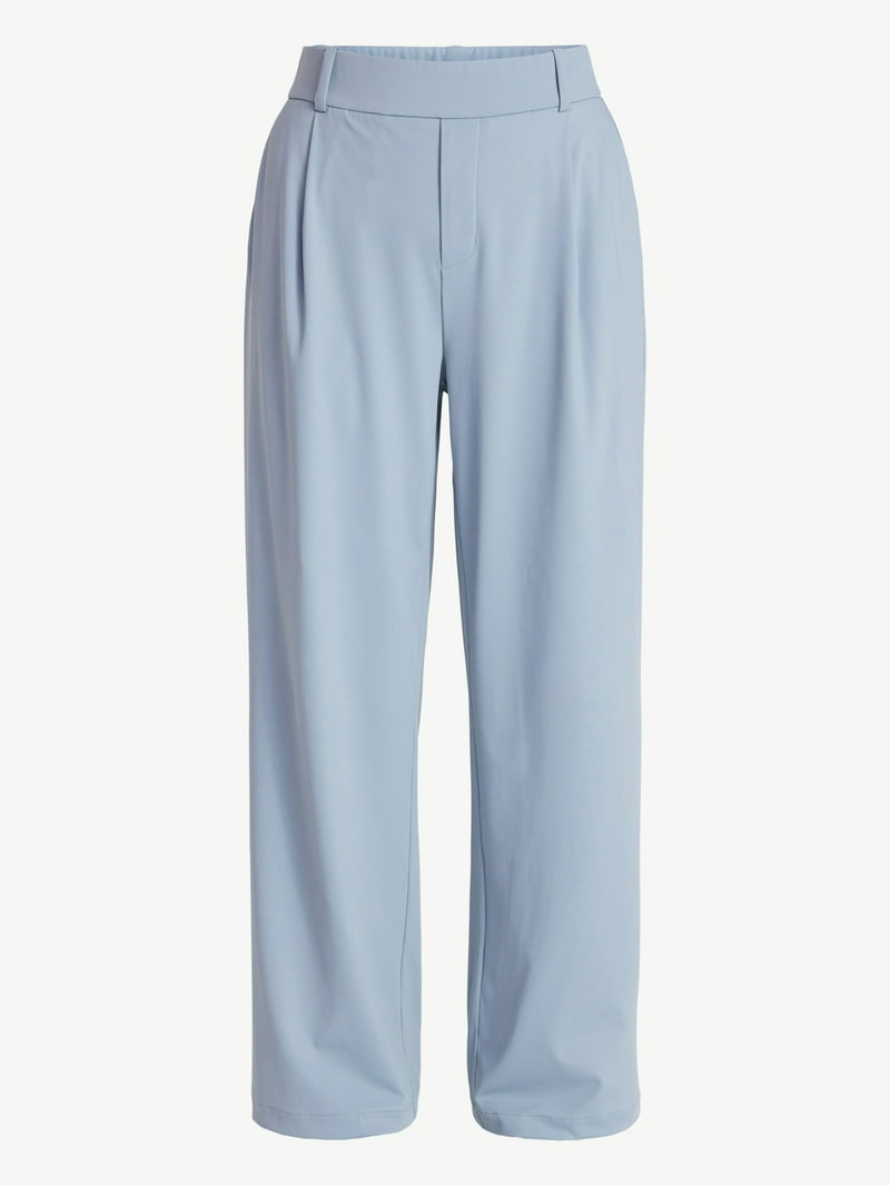 Avia Women's and Women's Plus Pleated Interlock Pants, 29.5