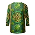 thumbnail image 5 of Levmjia 3/4 Length Sleeve Womens Tops Spring Fall St. Patrick's Day Women's Fashion Printed Tees Casual Crewneck Loose T Shirt Ladies Tops Blouses Shirts, 5 of 5