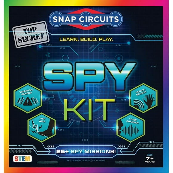 Juguete educativo STEM, kit de espionaje Snap Circuits, más de 25 actividades