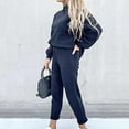 thumbnail image 6 of Hueook Tracksuit for Women Set Plus Size Hoodies Sweatshirt + Pants Sets Sports Wear Leisure Lounge Wear With Pocket Women's Outfits on Clearance Activewear Joggers, 6 of 7