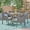 Grey/Silver, variant on Noble House Parma 5 Piece Wood Top Patio Dining Set in Teak