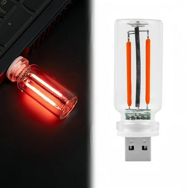 Lámpara de coche retro USB, LED, con ajuste táctil, luz nocturna