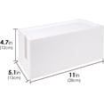thumbnail image 2 of Linkidea Bathroom Cable Organizer Box for Electric Toothbrush & Razor Chargers, Cord Hider Storage Case, Countertop Clutter-Free Vanity Organizer (White), 2 of 6