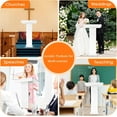 thumbnail image 3 of Vakiorn 45inch Transparent Acrylic Podium Stand Church Pulpit with 2 Storage Shelves for Classroom Conference Wedding, 3 of 6