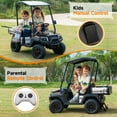 thumbnail image 6 of Rock Wheels 4 Seater 24V Ride On Toy Truck Golf Cart for Big Kids w/ Roof, Sun Shade, Storage Trunk, 4WD, Remote Control, LED Lights, Bluetooth & Music, 6 of 9