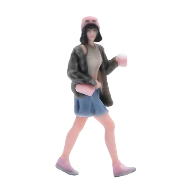 Figura femenina a escala 1/64, figura coleccionable realista en miniatura, modelo de personas diminutas. Estilo B