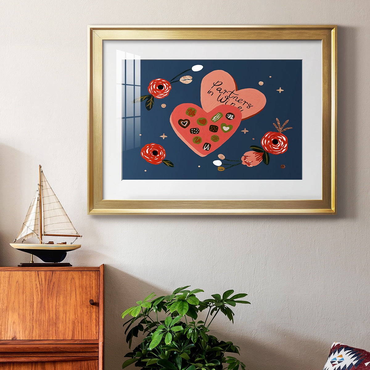 Happy Galentine I Premium Framed Print - Ready to Hang