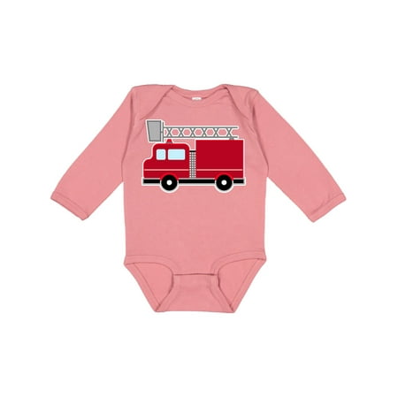 

Inktastic Red Firefighter Fire Truck Gift Baby Boy or Baby Girl Long Sleeve Bodysuit
