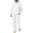 thumbnail image 2 of Huankd 2 Piece Lounge Sweat Sets Plus Size Spring Fashion Matching Sweatsuits Wide Leg Pants Travel Outfit Winter Clothes White M, 2 of 5