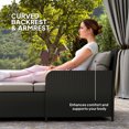 thumbnail image 3 of Outsunny Rattan Outdoor Daybed, Sunbed Loveseat with 4 Pillows, Light Grey, 3 of 9