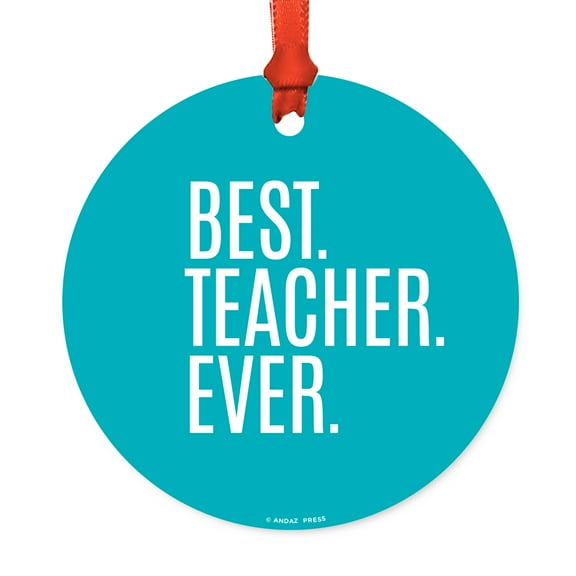 Round Metal Christmas Ornament, Best Step Mom Ever, Includes Ribbon and Gift Bag, Mother's Day Birthday Gift Ideas