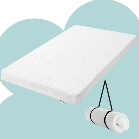 Pack and Play Mattress Pad, Playard Mattress Memory Foam Topper, Portable Toddlers Mattress Firmness Featuring Soft Removable Washable Outer Cover 38""x26""x1.5"", FF-HHUS0907BF1A38262