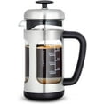 thumbnail image 1 of czcpp-Stainless Steel French Press Coffee Tea Maker with Borosilicate Glass,Soft Grip Handle (350ml, Silver), 1 of 4