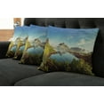 thumbnail image 2 of Ambesonne Scenery Throw Pillow Cover 4 Pack, Sunny Fall Day Image, 18", Green Blue, 2 of 6