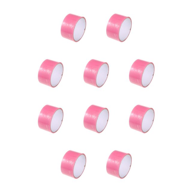 Injueey Cintas adhesivas Bola adhesiva Cinta colorida para aliviar el estrés Juguete sedoso nacarado Descompresión Rolling Craft Niños Rosa 10piezas