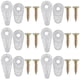 thumbnail image 1 of 60 juegos de clips de plástico para vidrio, clips de retención para gabinete con tornillos, 1 of 7