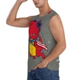 thumbnail image 3 of Gaeub Dinosaur Super Hero Cartoon Men's Sleeveless Muscle Shirts Workout Tank Tops, Odor Protection and Comfortable - XX-Large, 3 of 8