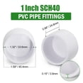 thumbnail image 2 of Tapones de PVC para tubos Zernmiarder, muebles SCH40, blancos, 1 pulgada, 24 unidades, 2 of 8