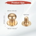 thumbnail image 3 of Uxcell Remaches de Cabeza Esférica de 8mm con Tornillo en la Parte Posterior [20Pcs] - Remache de Botón Redondo de Metal para Bolsa, Cinturón y Bolso - Dorado, 3 of 6