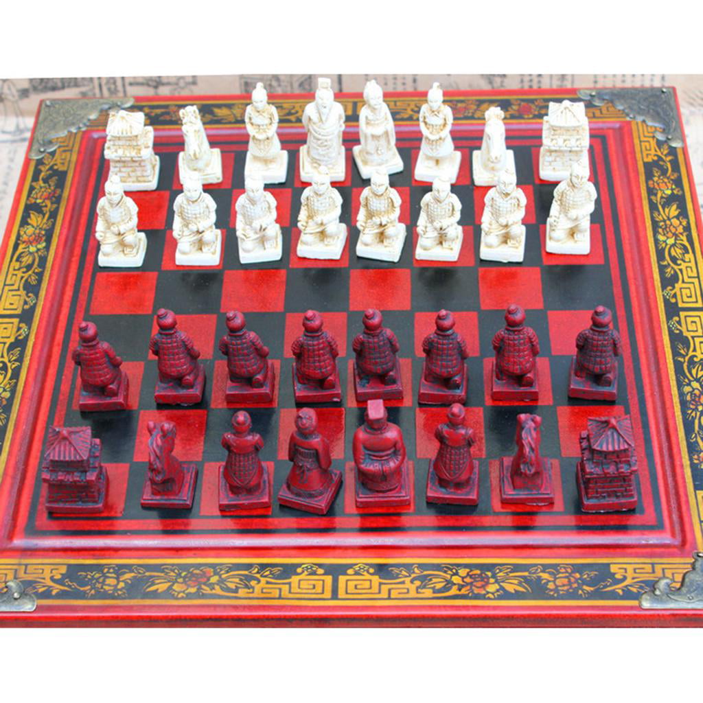 Marble Chess Set 25.5 cm Classic Staunton Chess Board Game Box with Storage 
