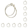 thumbnail image 2 of Pendientes Qarigey para mujer círculo liso decoración Tipo 29 acero dorado, 2 of 6