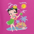 thumbnail image 5 of Wild Bobby, Betty Boop Island Girl Paradise Betty Boop Unisex Crewneck Sweatshirt, Fuschia, Small, 5 of 5
