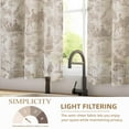 thumbnail image 3 of DriftAway Kitchen Curtains Toile Tier Linen Short Curtains Cafe 36 Inch Length for Living Room Bathroom Farmhouse French Country Vintage Printed Pattern Rod Pocket 2 Panels Beige, 3 of 8