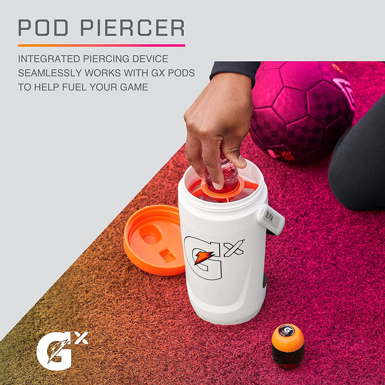 Gatorade Gx Performance Jug 64 oz White Orange