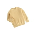 thumbnail image 3 of One opening New Autumn Winter Sweater Kids Baby Boy Girl Long Sleeve Solid Color Knitting Sweaters Tops Warm Loose Children Clothes, 3 of 5