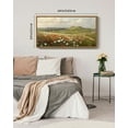 thumbnail image 5 of Drsoum 20x40in Natural Framed Landscape Rural wildflowers Wall Art Classic Retro rustic Wall Prints Farmhouse Kitchen Bathroom Office Decor, 5 of 6