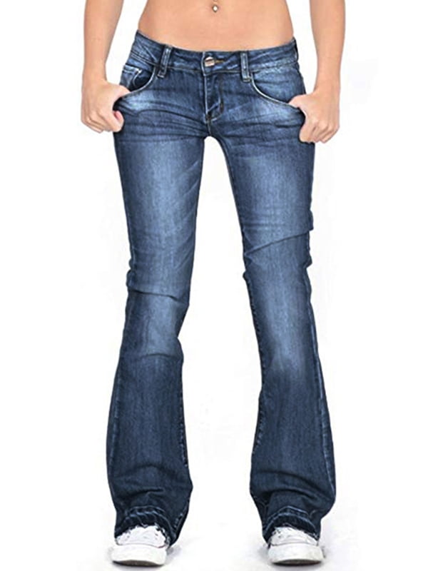 women's flare low rise jeans