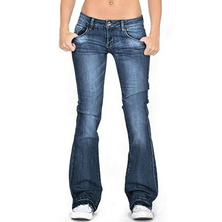 PINKDAY Women's Classic Bell Bottom Stretchy Skinny Jeans | Walmart Canada
