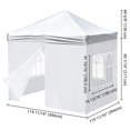 thumbnail image 4 of InstaHibit 10x10Ft Replacement Pop up Canopy 4 Sidewalls Door Window UV30+ Home InstaHibit Modern, 4 of 11