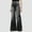 Black, variant on HUPOM Chino Pants For Women Womens Pants Casual High Waist Rise Full Flare-Leg Navy 4XL