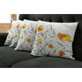 thumbnail image 5 of Ambesonne Floral Throw Pillow Cover 4 Pack, Swirled Romantic Branch, 18", Mint Orange, 5 of 5