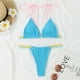 thumbnail image 4 of Trajes de baño tankini para mujer Trajes de baño de color sólido para mujer Traje de baño ajustado de dos piezas Trajes de baño de bikini con tirantes Traje de baño de dos piezas para mujer, 4 of 9
