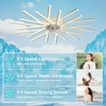 thumbnail image 5 of Eowynic 45-Inch Modern Ceiling Fans with Lights, APP/Remote Control, 6 Speed, DC Motor, White, 5 of 8